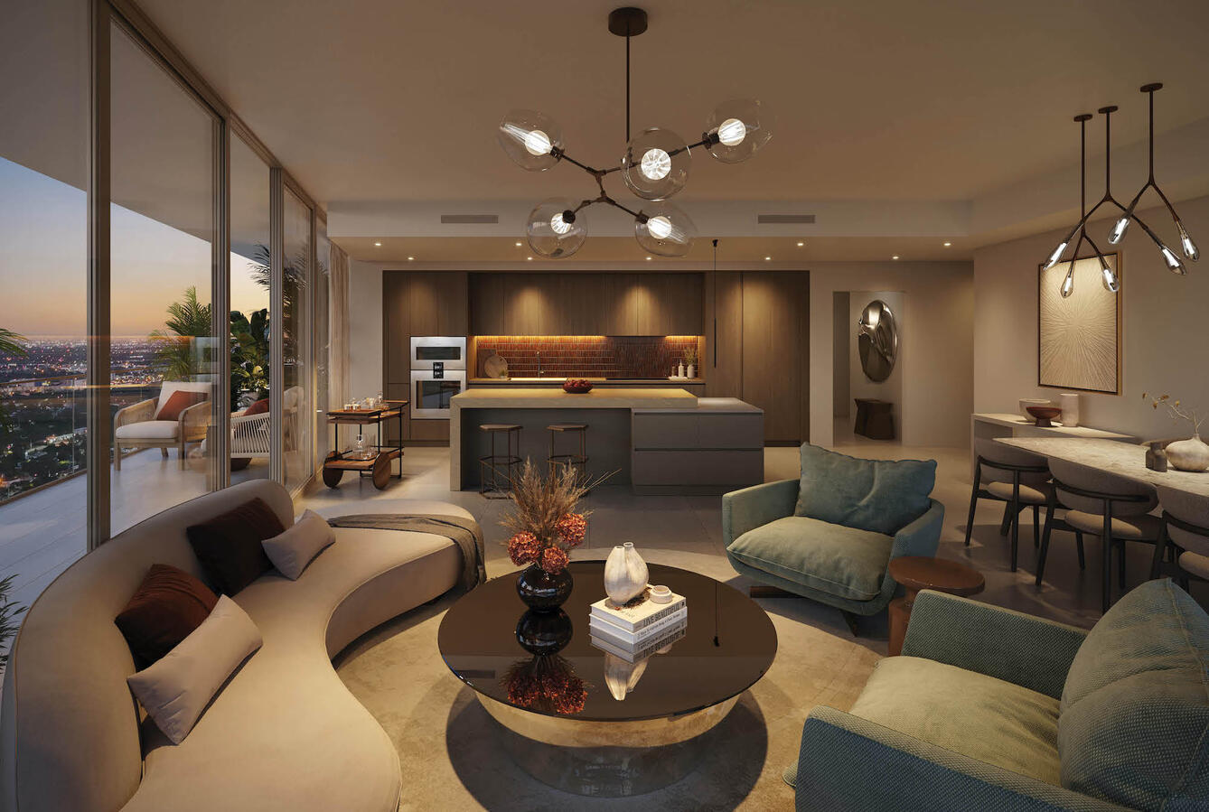 Kitchen and dining area